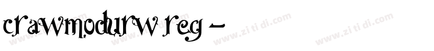 crawmodurw reg字体转换